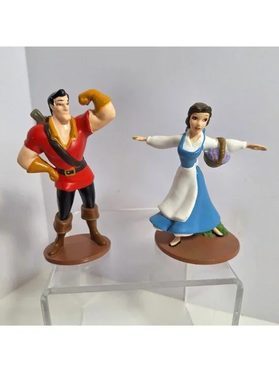 Beauty & The Beast Figure 8 Lot Disney Princess Belle Beast Gaston - Picture 4 of 13